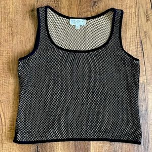 Vintage ST. JOHN collection by Marie Gray netting tank top M EUC